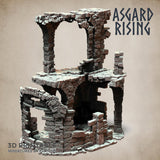 3D Printed Asgard Rising Stone Construction Ruins Ruined Modular Set 28mm - 32mm Ragnarok D&D - Charming Terrain