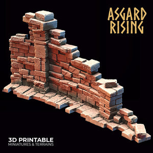 3D Printed Asgard Rising Stone Construction Ruins Small Ruins Set 28mm - 32mm Ragnarok D&D - Charming Terrain