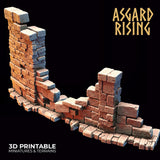 3D Printed Asgard Rising Stone Construction Ruins Small Ruins Set 28mm - 32mm Ragnarok D&D - Charming Terrain