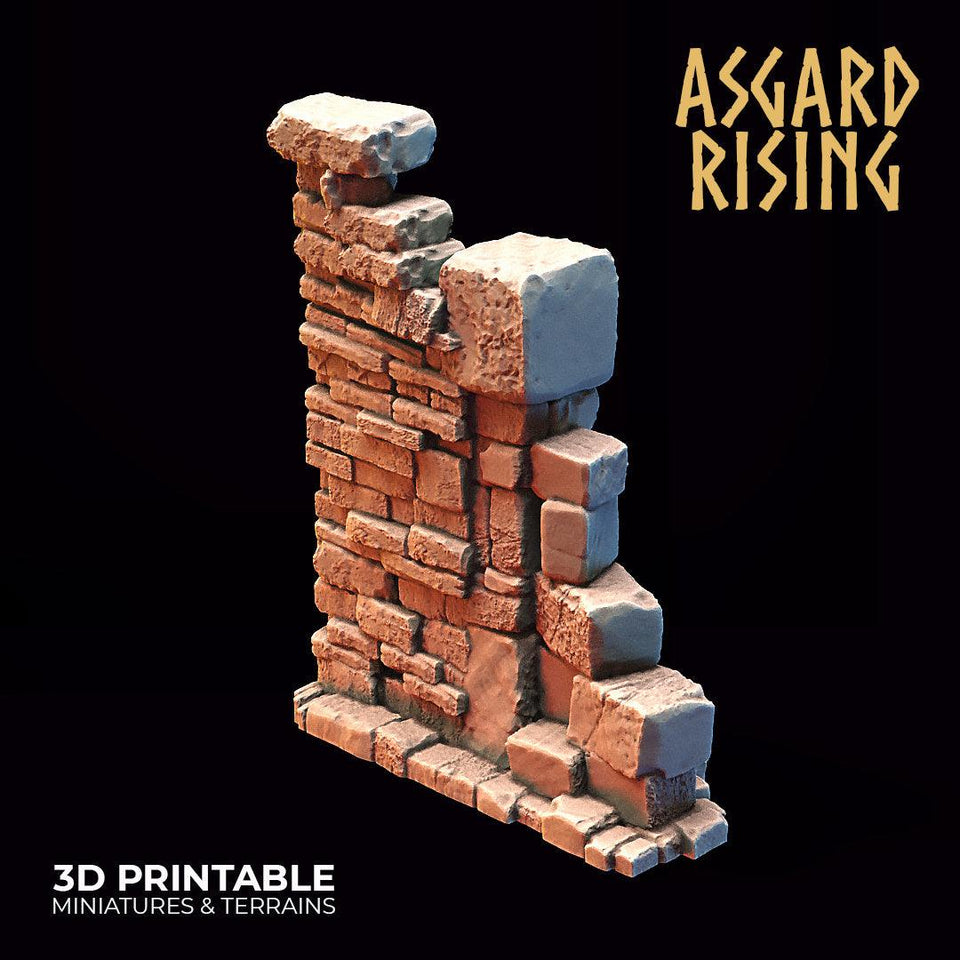 3D Printed Asgard Rising Stone Construction Ruins Small Ruins Set 28mm - 32mm Ragnarok D&D - Charming Terrain