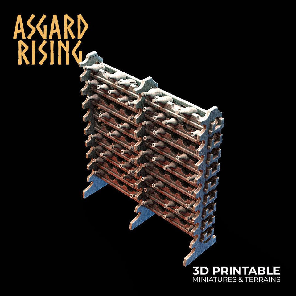 3D Printed Asgard Rising Tavern Modular Terrain Set 28mm - 32mm - Charming Terrain