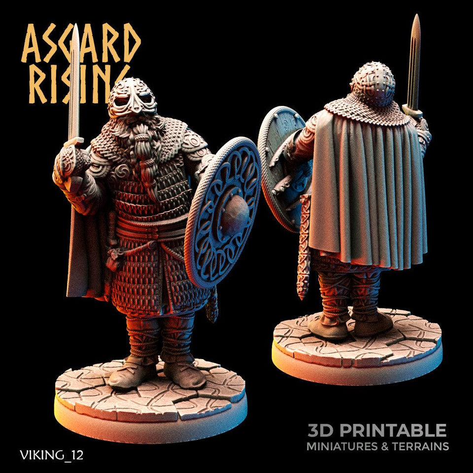 3D Printed Asgard Rising Viking Huscarls 28mm - 32mm - Charming Terrain