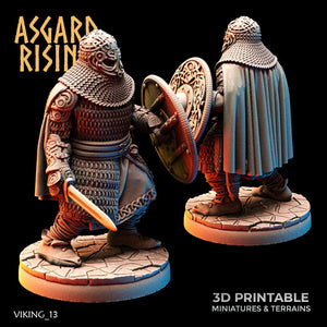 3D Printed Asgard Rising Viking Huscarls 28mm - 32mm - Charming Terrain
