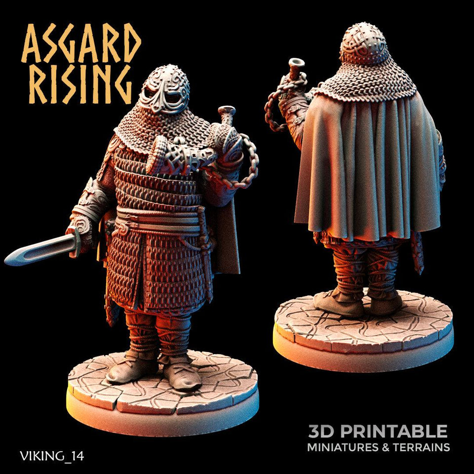 3D Printed Asgard Rising Viking Huscarls 28mm - 32mm - Charming Terrain