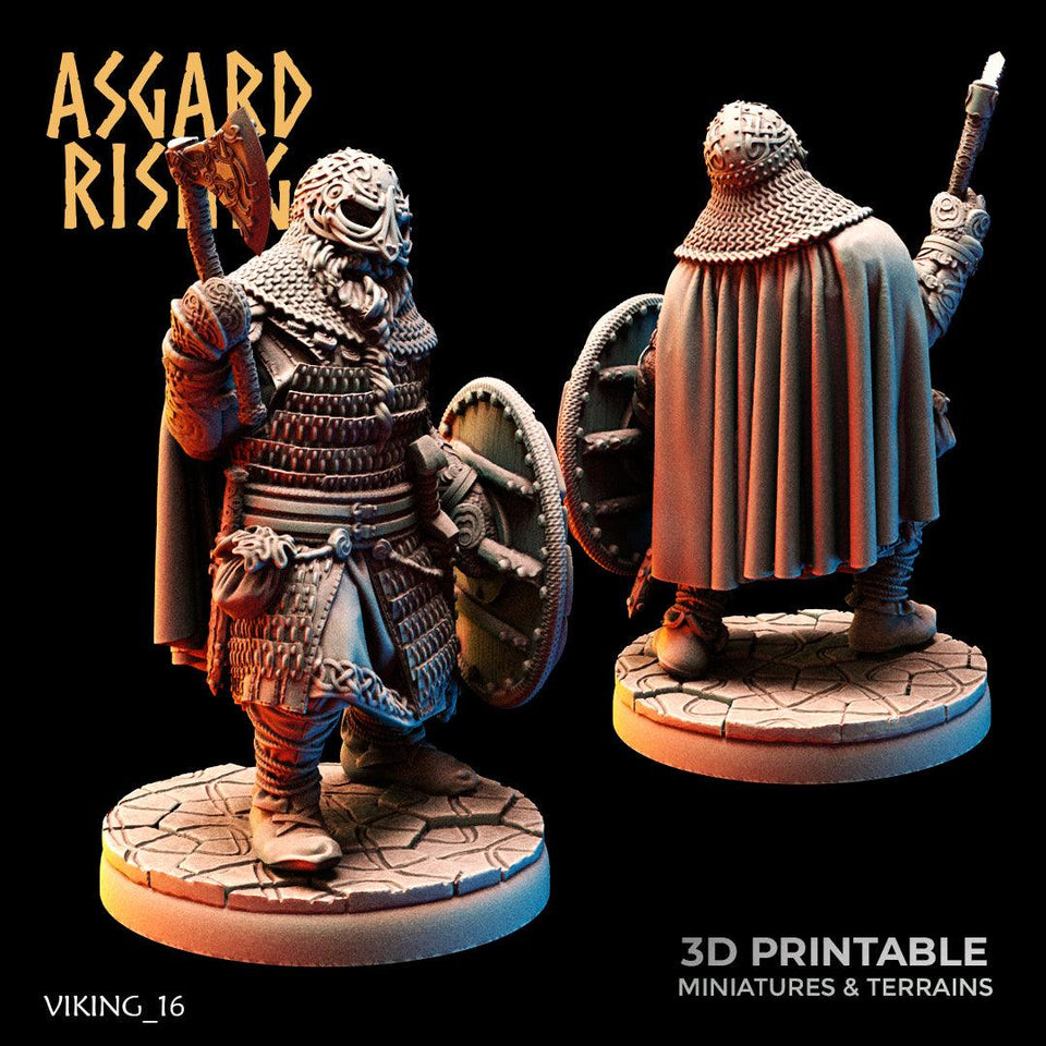 3D Printed Asgard Rising Viking Huscarls 28mm - 32mm - Charming Terrain