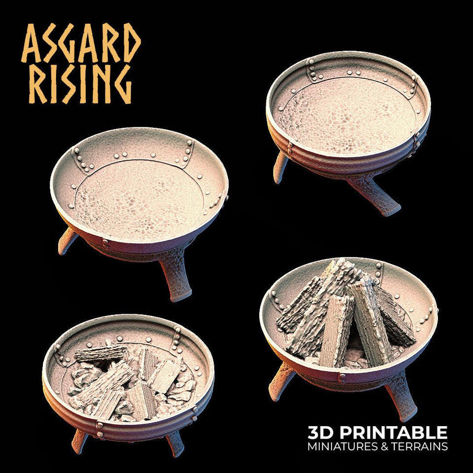 3D Printed Asgard Rising Viking Moutain Hideout Modular Set 28mm - 32mm - Charming Terrain