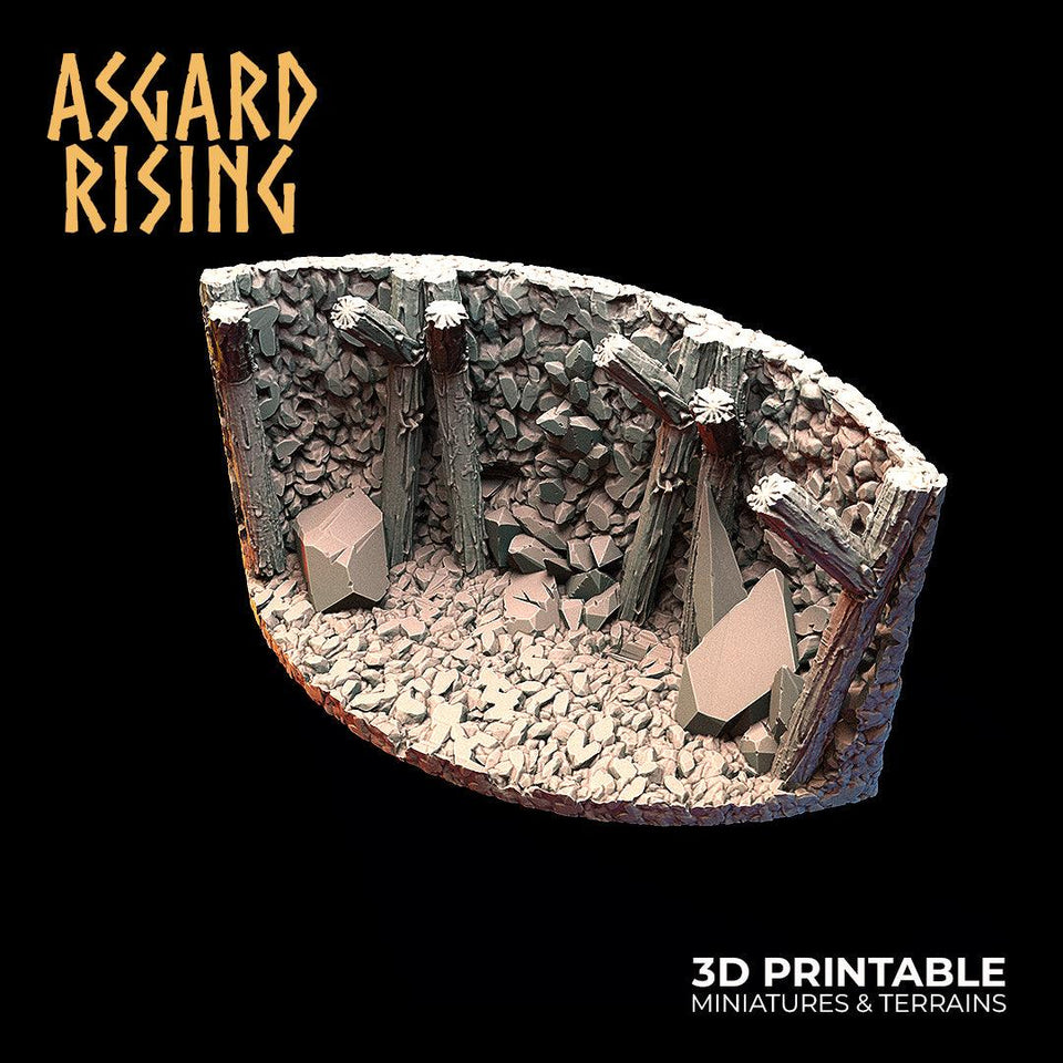 3D Printed Asgard Rising Viking Moutain Hideout Modular Set 28mm - 32mm - Charming Terrain
