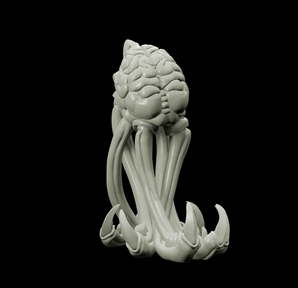 3D Printed Bestiary Vol. 4 Nafarrate - Brain Abomination 32mm Ragnarok D&D - Charming Terrain