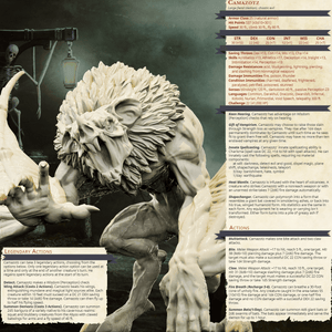3D Printed Bestiary Vol. 4 Nafarrate - Camazotz Demon Fiend 32mm Ragnarok D&D - Charming Terrain