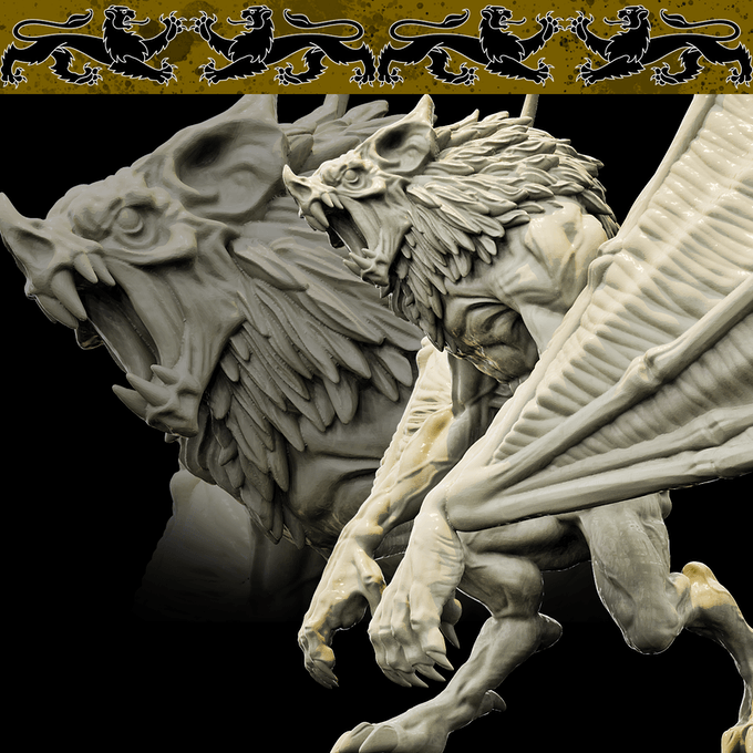 3D Printed Bestiary Vol. 4 Nafarrate - Camazotz Demon Fiend 32mm Ragnarok D&D - Charming Terrain
