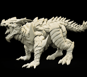 3D Printed Bestiary Vol. 4 Nafarrate - Cidraen Thunder Dragon 32mm Ragnarok D&D - Charming Terrain