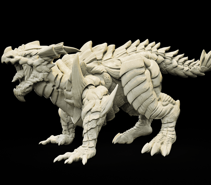 3D Printed Bestiary Vol. 4 Nafarrate - Cidraen Thunder Dragon 32mm Ragnarok D&D - Charming Terrain