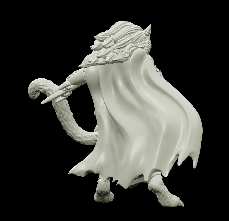 3D Printed Bestiary Vol. 4 Nafarrate - Ishu Tigress 32mm Ragnarok D&D - Charming Terrain