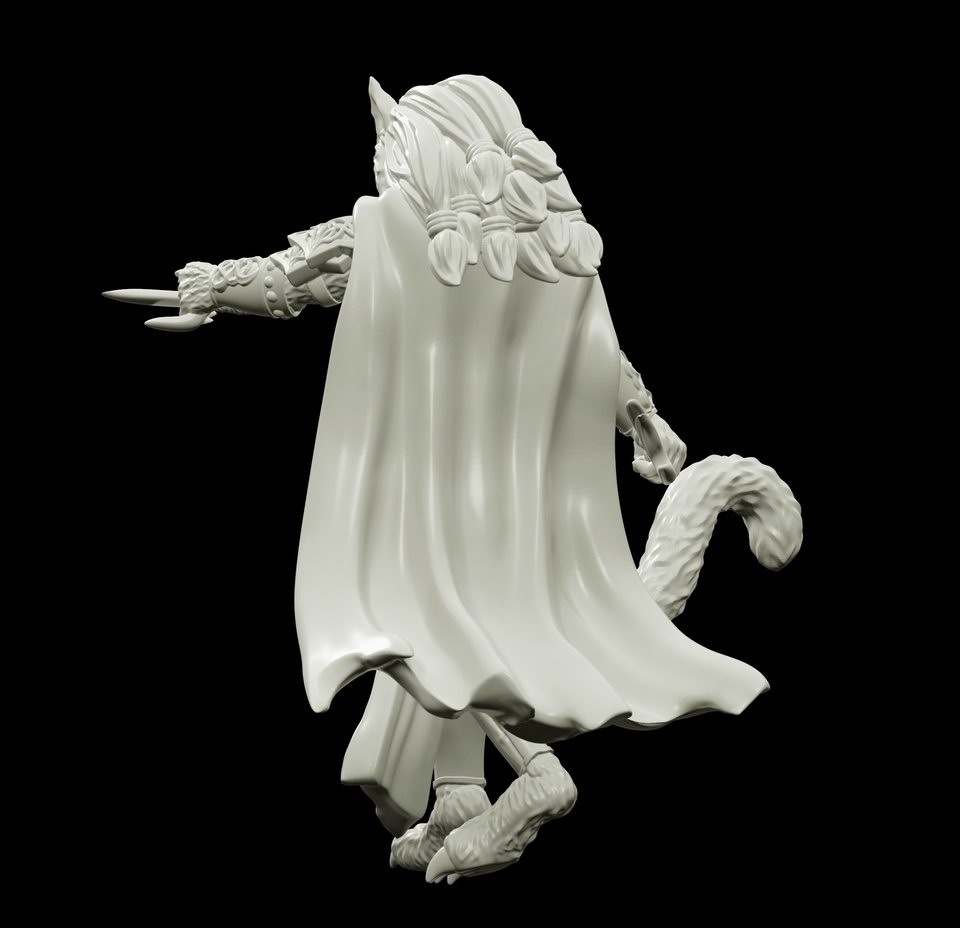 3D Printed Bestiary Vol. 4 Nafarrate - Ishu Tigress 32mm Ragnarok D&D - Charming Terrain