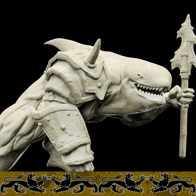 3D Printed Bestiary Vol. 4 Nafarrate - Jikax Killer Whale 32mm Ragnarok D&D - Charming Terrain