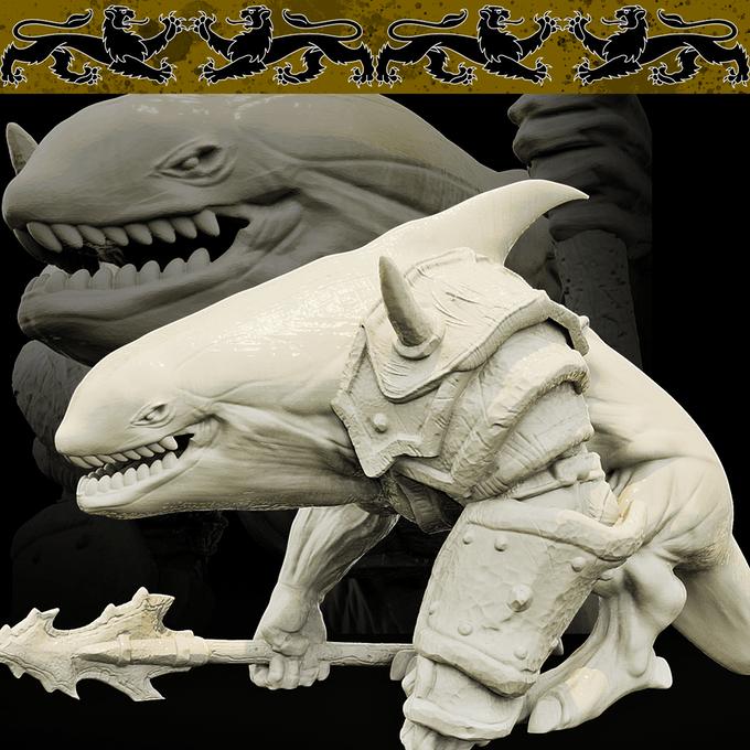 3D Printed Bestiary Vol. 4 Nafarrate - Jikax Killer Whale 32mm Ragnarok D&D - Charming Terrain