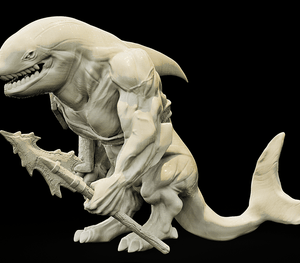3D Printed Bestiary Vol. 4 Nafarrate - Jikax Killer Whale 32mm Ragnarok D&D - Charming Terrain
