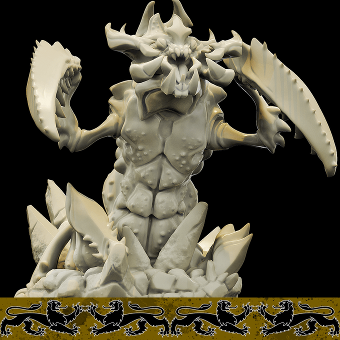3D Printed Bestiary Vol. 4 Nafarrate - Khepri Demon Fiend 32mm Ragnarok D&D - Charming Terrain