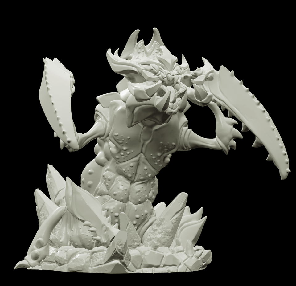 3D Printed Bestiary Vol. 4 Nafarrate - Khepri Demon Fiend 32mm Ragnarok D&D - Charming Terrain