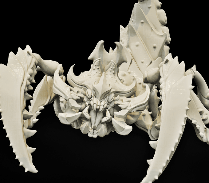 3D Printed Bestiary Vol. 4 Nafarrate - Khepri Demon Fiend 32mm Ragnarok D&D - Charming Terrain