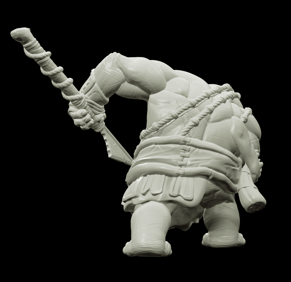 3D Printed Bestiary Vol. 4 Nafarrate - Kiboko Hippo Man 32mm Ragnarok D&D - Charming Terrain