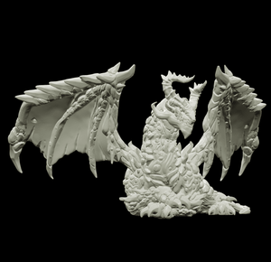 3D Printed Bestiary Vol. 4 Nafarrate - Lasair Lava Dragon 32mm Ragnarok D&D - Charming Terrain
