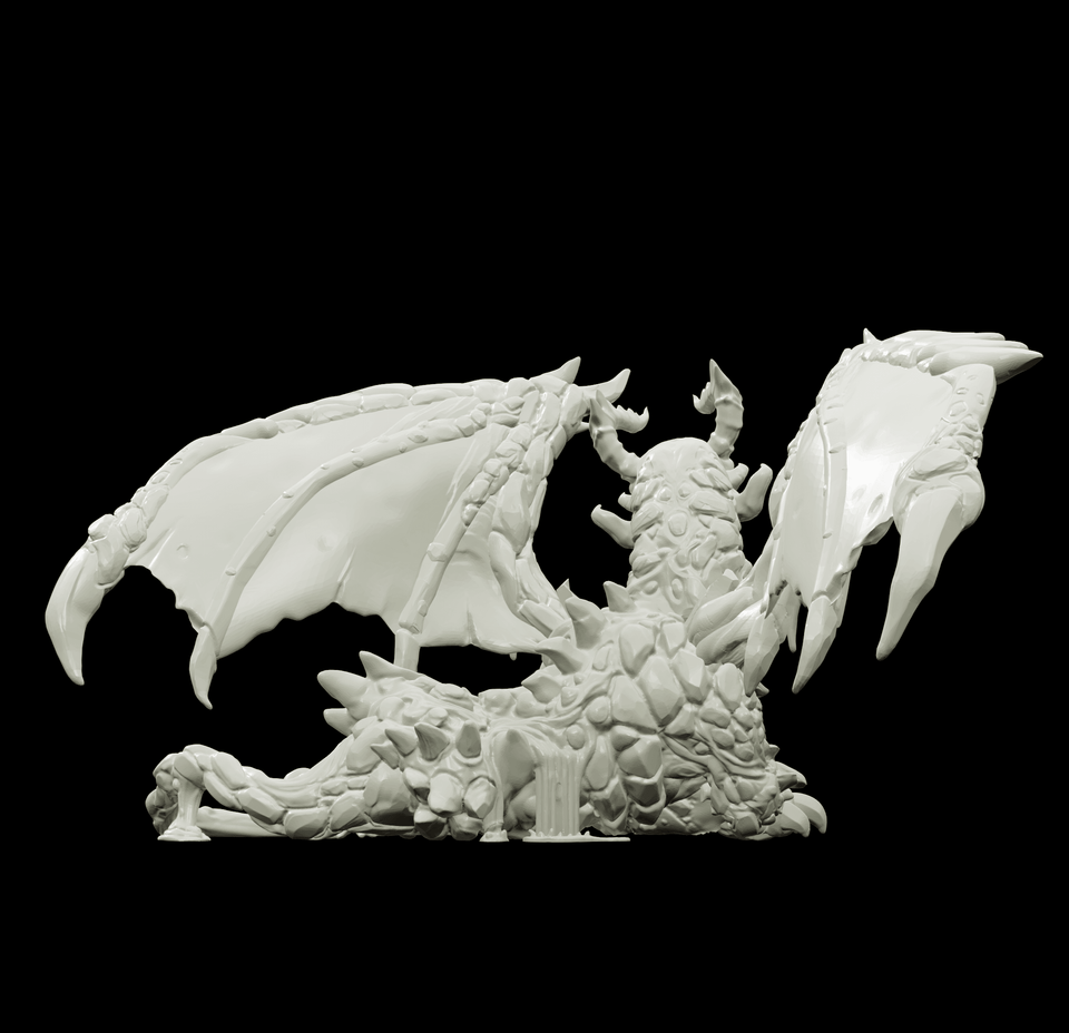 3D Printed Bestiary Vol. 4 Nafarrate - Lasair Lava Dragon 32mm Ragnarok D&D - Charming Terrain