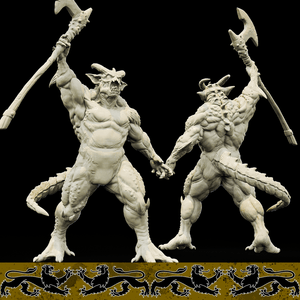 3D Printed Bestiary Vol. 4 Nafarrate - Quas'kuma Demon Fiend 32mm Ragnarok D&D - Charming Terrain