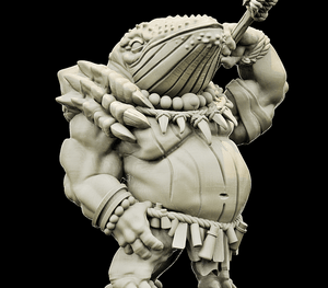 3D Printed Bestiary Vol. 4 Nafarrate - Xjemi Whale Warrior 32mm Ragnarok D&D - Charming Terrain