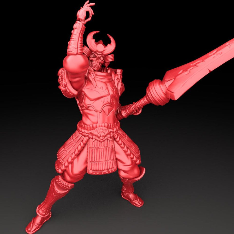3D Printed Bestiary Vol. 5 Nafarrate - Skeleton Samurai 32mm Ragnarok D&D - Charming Terrain