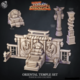 3D Printed Cast n Play Oriental Temple Podium and Columns Terrain Essentials 28mm 32mm D&D - Charming Terrain