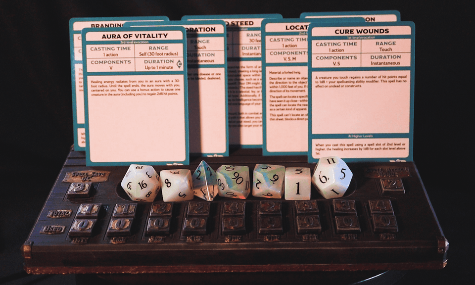3D Printed Cast n Play Spell Tracker Box Drawer D&D - Charming Terrain