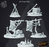 3D Printed Cast n Play Swamp Props Swamp Collection 28mm 32mm D&D - Charming Terrain