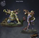 3D Printed Cast n Play Swamp Zombies Swamp Collection 28mm 32mm D&D - Charming Terrain