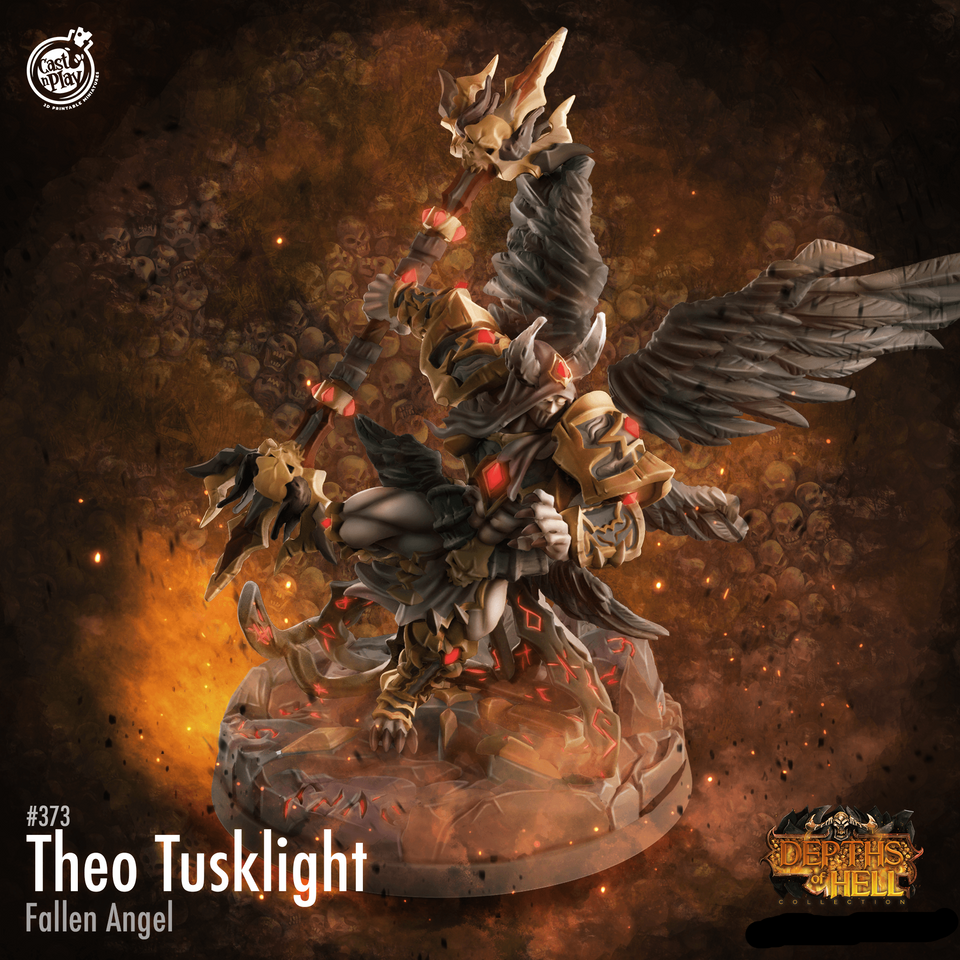 3D Printed Cast n Play Theo Tusklight Depths of Hell 28mm 32mm D&D - Charming Terrain