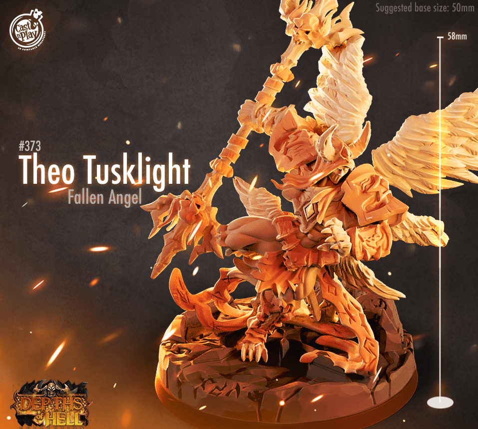 3D Printed Cast n Play Theo Tusklight Depths of Hell 28mm 32mm D&D - Charming Terrain