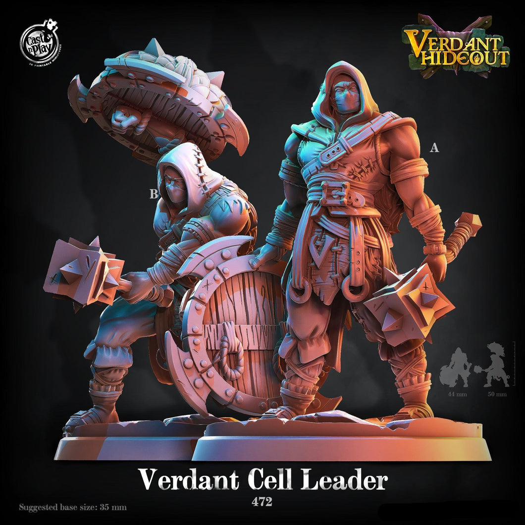 3D Printed Cast n Play Verdant Cell Leader Bandit Captain 28mm 32mm D&D - Charming Terrain