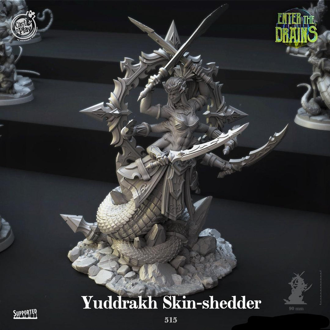 3D Printed Cast n Play Yuddrakh Skin-shedder Enter the Drains 28 32mm D&D - Charming Terrain