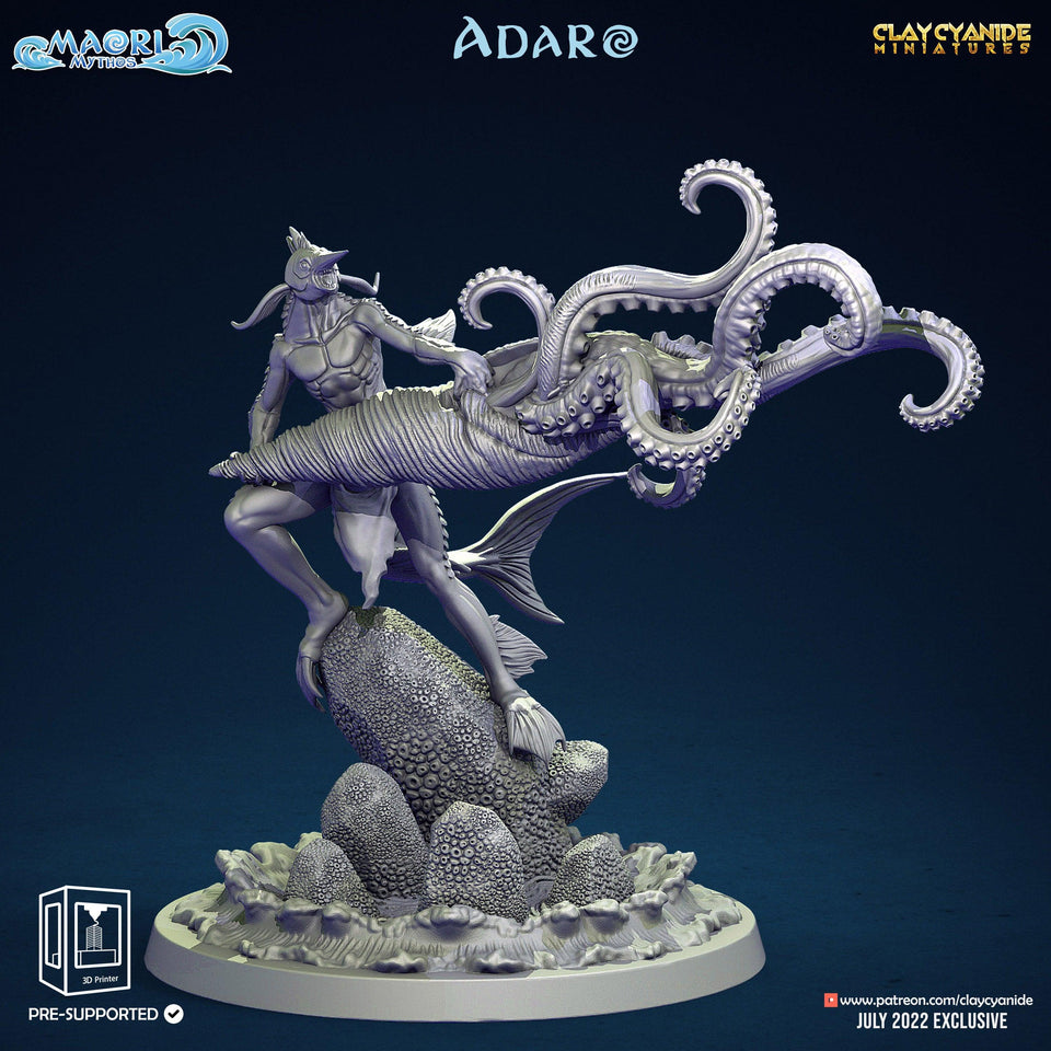 3D Printed Clay Cyanide Adaro Riders Set Maori Mythos 28mm-32mm Ragnarok D&D - Charming Terrain