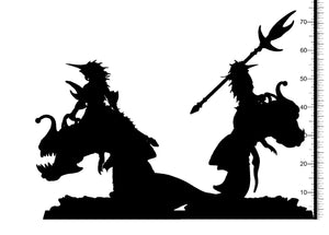 3D Printed Clay Cyanide Adaro Riders Set Maori Mythos 28mm-32mm Ragnarok D&D - Charming Terrain