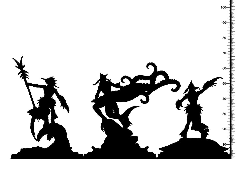 3D Printed Clay Cyanide Adaro Riders Set Maori Mythos 28mm-32mm Ragnarok D&D - Charming Terrain