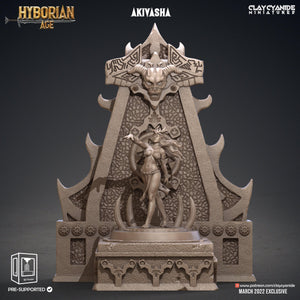 3D Printed Clay Cyanide Akivasha and Throne Hyborean Age Ragnarok D&D - Charming Terrain