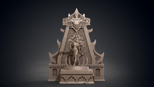 3D Printed Clay Cyanide Akivasha and Throne Hyborean Age Ragnarok D&D - Charming Terrain
