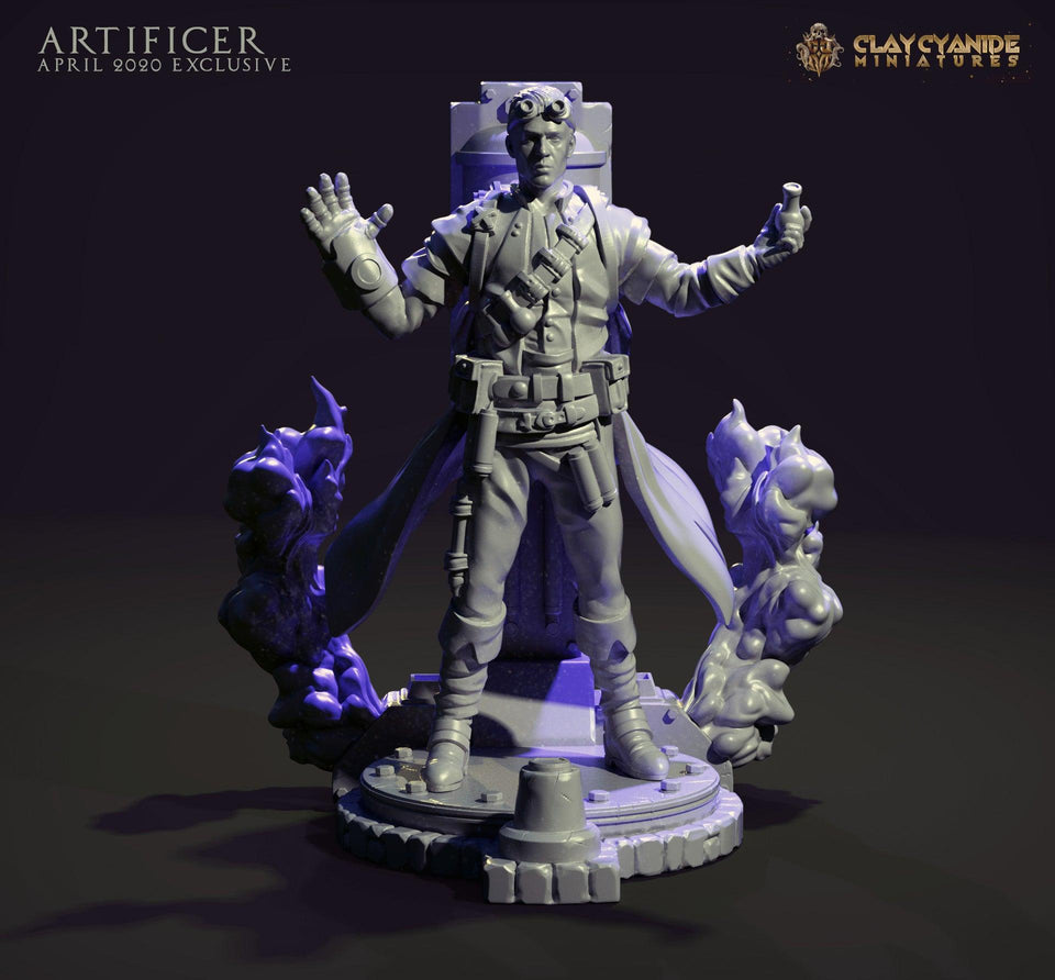 3D Printed Clay Cyanide Artificer 28mm-32mm Ragnarok D&D - Charming Terrain
