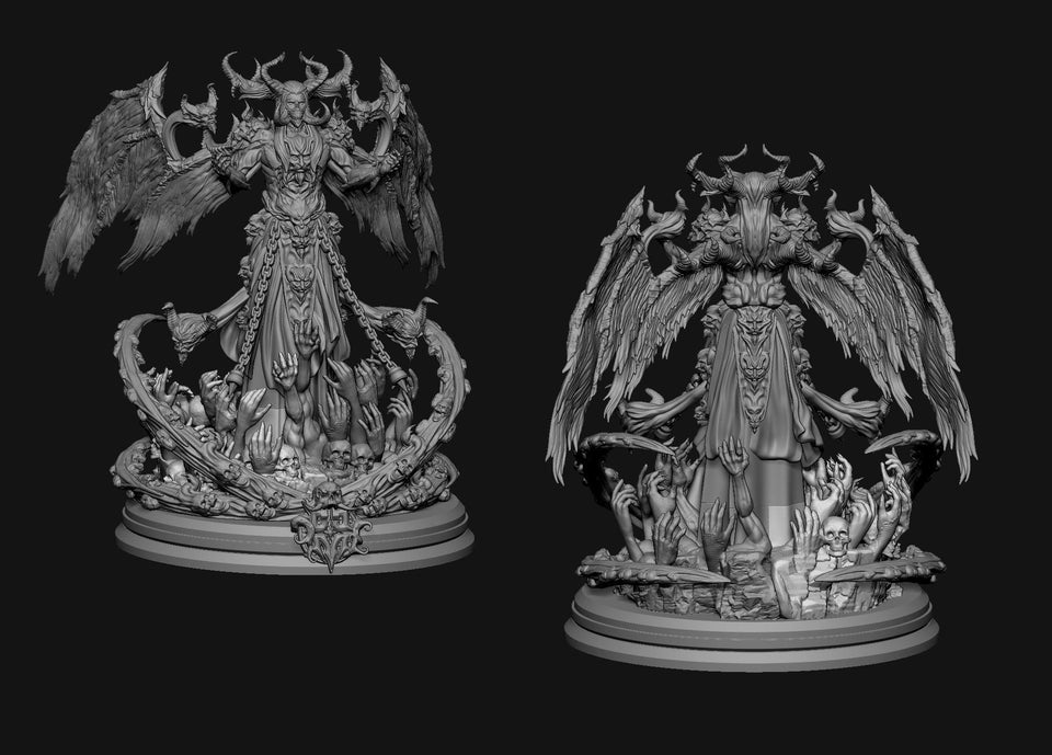 3D Printed Clay Cyanide Belial Princes of Hell Ragnarok D&D - Charming Terrain