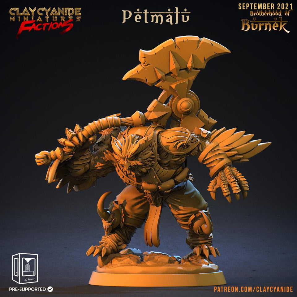 3D Printed Clay Cyanide Burneks Birdmen Owlmen Factions Ragnarok D&D - Charming Terrain