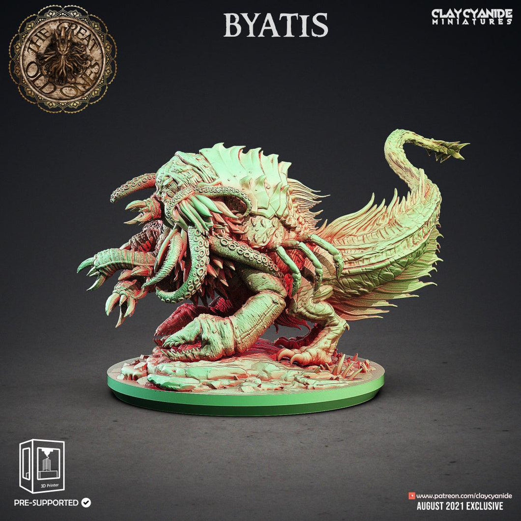 3D Printed Clay Cyanide Byatis Abomination Great Old Gods Ragnarok D&D - Charming Terrain