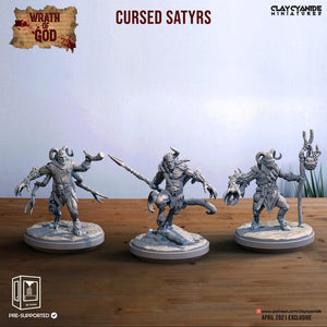 3D Printed Clay Cyanide Cursed Satyrs Wrath of Gods Ragnarok D&D - Charming Terrain