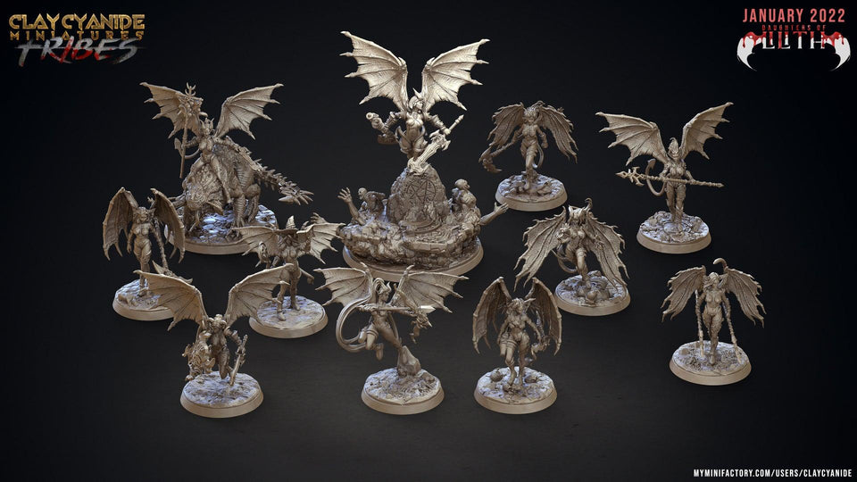 3D Printed Clay Cyanide Daughters of Lilith Tribes Factions Ragnarok D&D - Charming Terrain