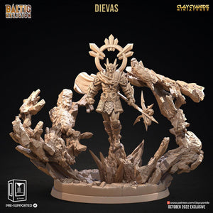 3D Printed Clay Cyanide Dievas Baltic Religion 28mm-32mm Ragnarok D&D - Charming Terrain
